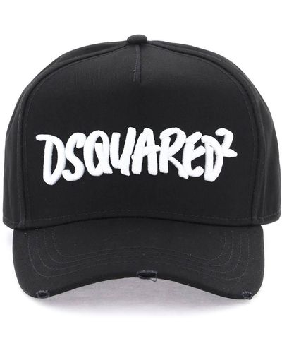 DSquared² Baseball Cap With Logo Lettering - Black