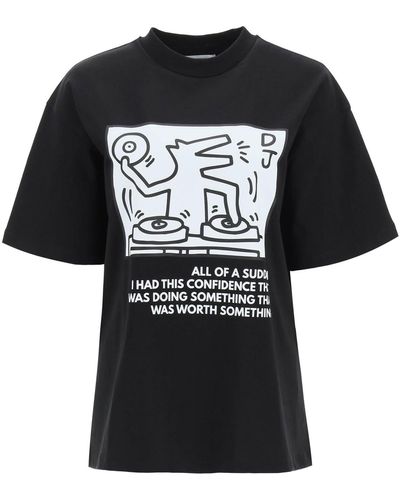 Honey Fucking Dijon Keith Haring Printed T-shirt - Black