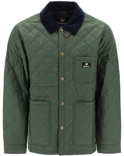 Barbour Giacca Trapuntata Kenning Maison Kitsuné - Verde