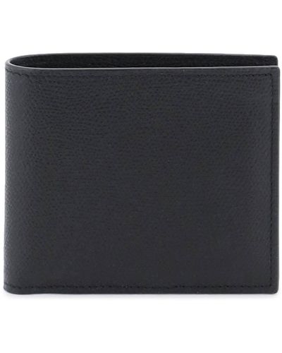 Valextra Leather Bifold Wallet - Black