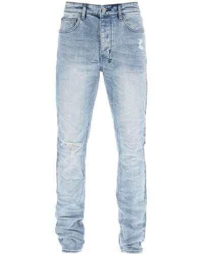Ksubi Chitch Spray Out Yellow Slim Fit Jeans - Blue
