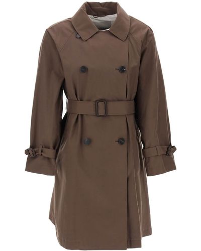 Max Mara The Cube Double-breasted Midi Trench Coat - Brown