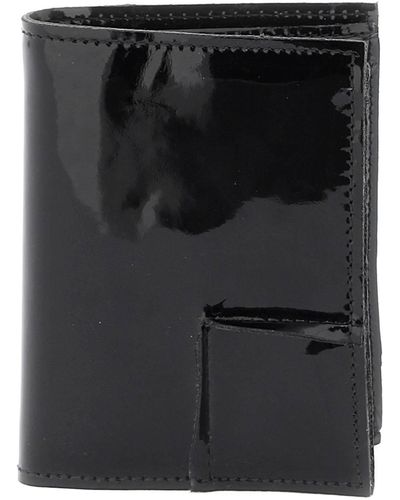 Comme des Garçons Comme Des Garcons Wallet Bifold Patent Leather Wallet In - Black