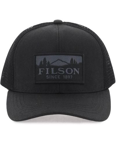 Filson Cappello trucker in cotone idrorepellente - Nero