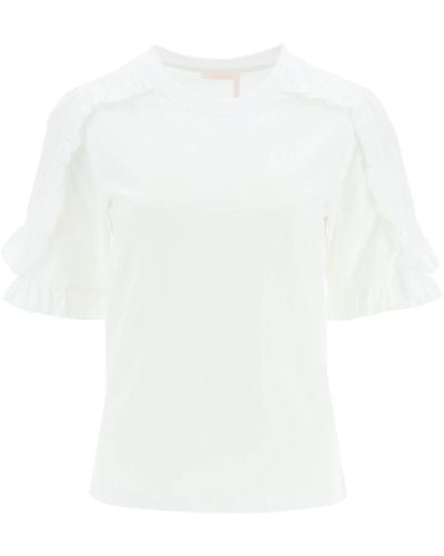 See By Chloé See By Chloe Ruffled T-shirt - White