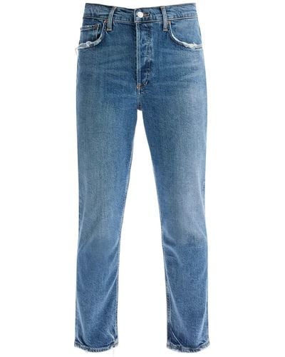 Agolde Riley Cropped Jeans - Blue