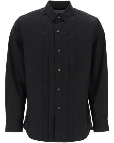 Sacai Layered Poplin Effect Shirt With - Black