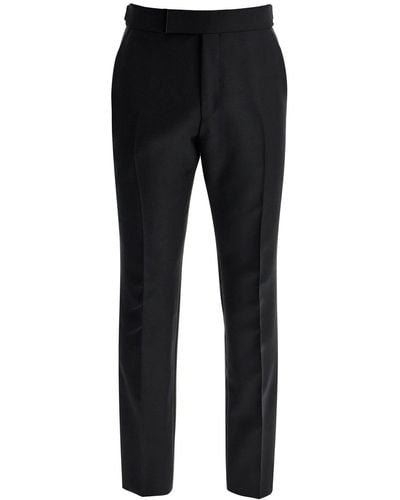 Tom Ford Tailored Wool And Mohair Trousers - Black