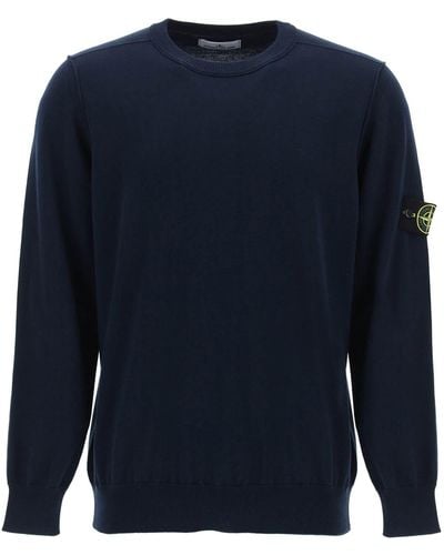 Stone Island Organic Cotton Sweater - Blue