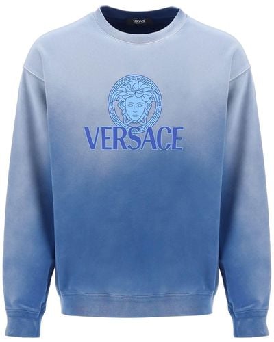 Versace Felpa Medusa effetto sfumato - Blu