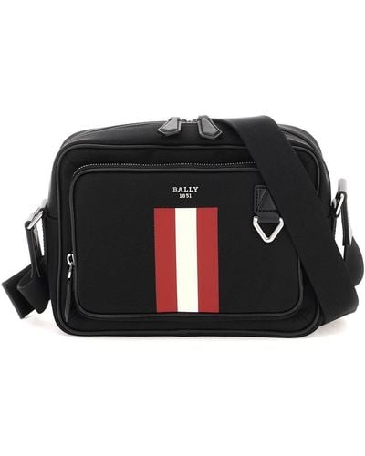 Bally Stripe Crossbody Bag - Black