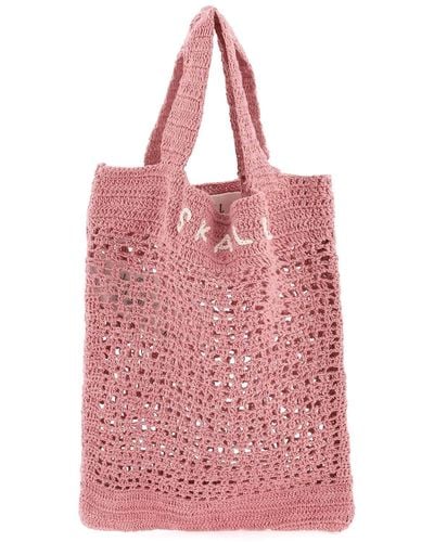 Skall Studio Evalu Crochet Handbag - Pink