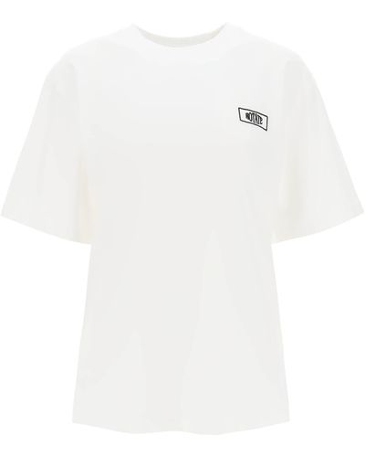 ROTATE BIRGER CHRISTENSEN T Shirt Con Logo Ricamato - Bianco