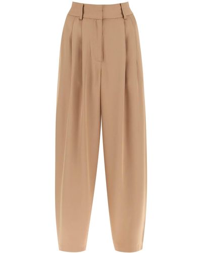 By Malene Birger Piscali Double Pleat Fluid Trousers - Natural