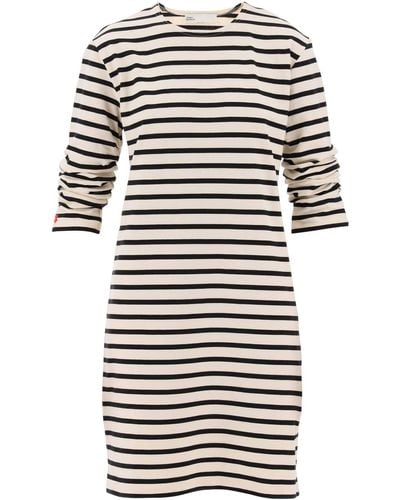 Tory Burch "Striped Cotton Dress With Eight - Black
