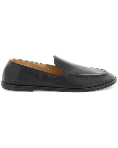 The Row Leather Canal Loafers - Black