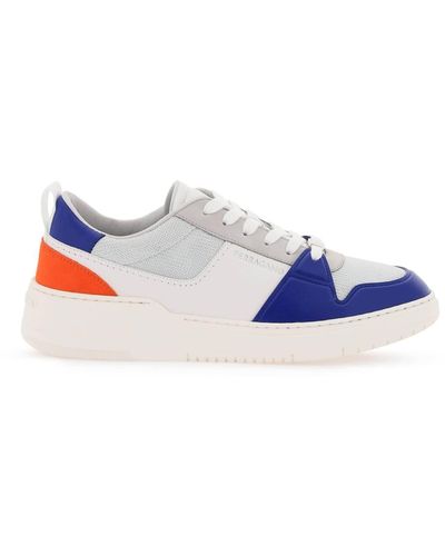 Ferragamo Leather And Technical Fabric Sneakers - Blue