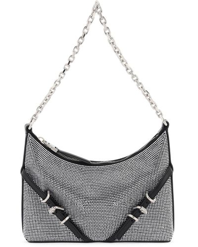 Givenchy Satin 'Voyou Party' Shoulder Bag With Rhinestones - Grey