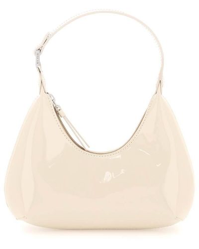 BY FAR Patent Leather Baby Amber Bag - White