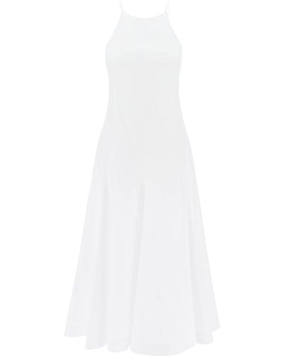 Sportmax Maxi Cactus Poplin Dress - White