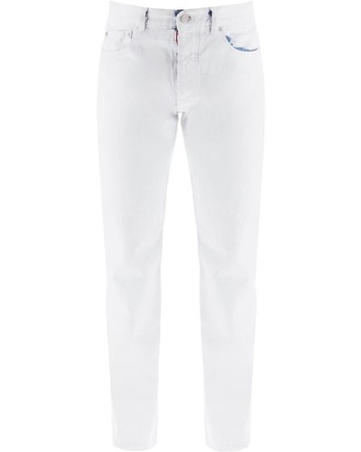 Maison Margiela Jeans In Coated Denim - White