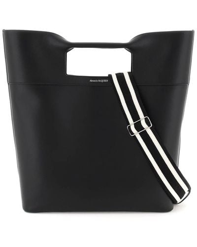 Alexander McQueen Leather Tote Bag - Black