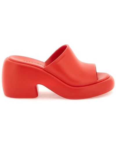 Ferragamo Salvatore Mules With Chunky Sole - Red