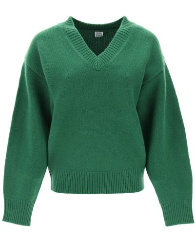 Totême Wool And Cashmere Jumper - Green