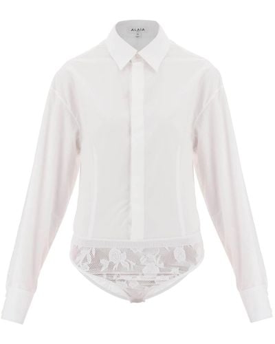 Alaïa Shirt Bodysuit - White