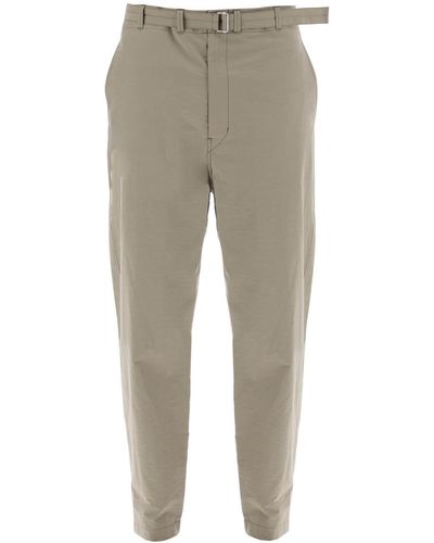 Lemaire Carrot Fluid Crepe Cotton Pants In - Natural