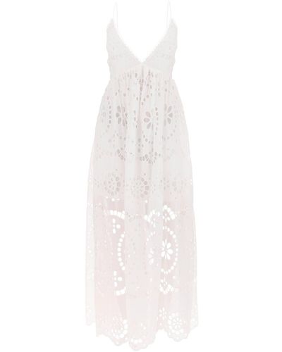 Zimmermann Lexi Maxi Dress In Broderie Anglaise - White