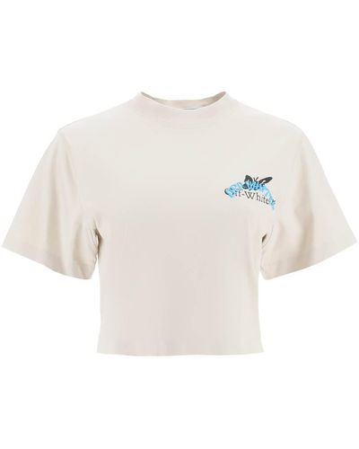 Off-White c/o Virgil Abloh Cropped Butterfly T-shirt - White