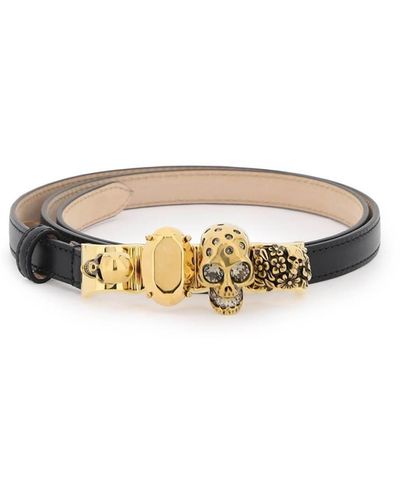 Alexander McQueen Cintura The Knuckle in pelle - Nero