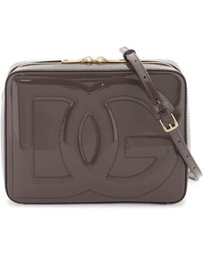 Dolce & Gabbana Camera Bag 'Dg Logo' Media - Marrone