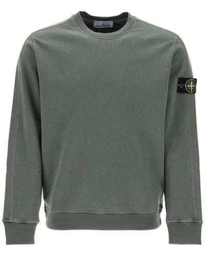 Stone Island Light Sweatshirt With Logo Badge - Grey