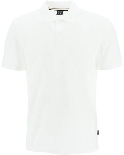 BOSS Organic Cotton Pallas Polo Shirt - White