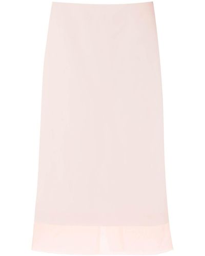 Sportmax Gonna con doppio strato in organza - Rosa