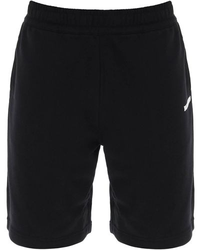 Burberry Sweatshorts With Puff Logo - Black