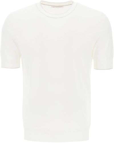 Brunello Cucinelli Cotton Yarn T-Shirt For - White