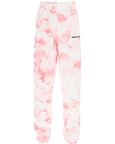 ROTATE BIRGER CHRISTENSEN Rotate Mimi Printed Cotton Sweatpants - Multicolour