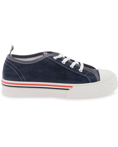 Thom Browne Tartan Sole Low-Top Sneakers - Blue