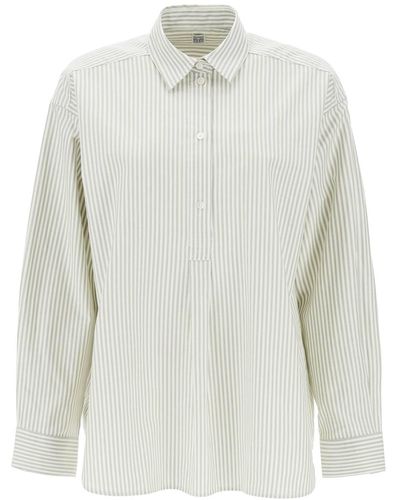 Totême Toteme Striped Oxford Shirt - White