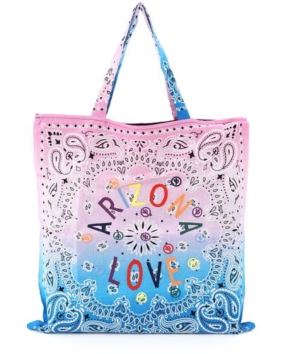 ARIZONA LOVE Beach Shoulder Bag With Bandana Print - Blue