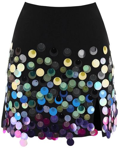 Art Dealer Blake Sequined Miniskirt - Black