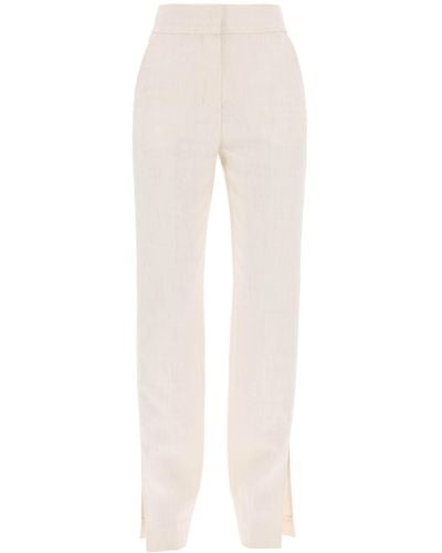 Jacquemus 'Le Pantalon Tibau' Slit Trousers - White