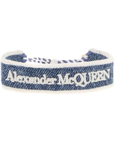 Alexander McQueen Embroidered Bracelet - Blue