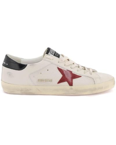Golden Goose "Leather And Mesh Super-Star Double Quarter Sne - Pink