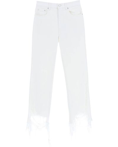 Stella McCartney Jeans Con Orlo Destroyed - Bianco