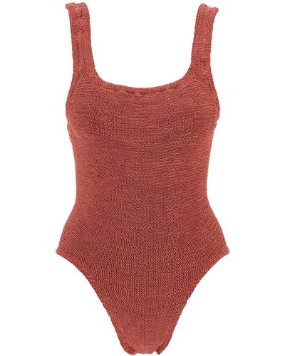 Hunza G Square Neck Swimsuit - Red