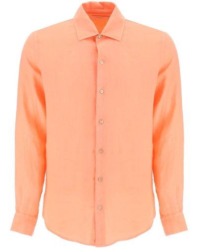 Agnona Classic Linen Shirt - Orange